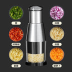 Stainless Steel Hand-Press Chopper – Garlic, Onion & Vegetable Chopper