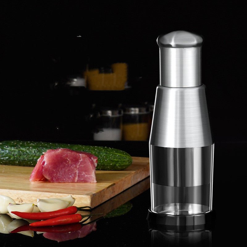 Stainless Steel Hand-Press Chopper – Garlic, Onion & Vegetable Chopper