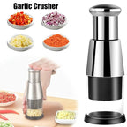 Stainless Steel Hand-Press Chopper – Garlic, Onion & Vegetable Chopper