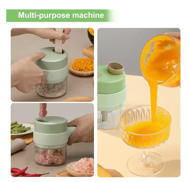 Wireless Electric Mini Chopper – USB Rechargeable Food Chopper